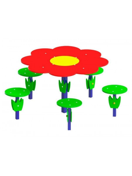 Комплект стол со стульями Цветочная поляна